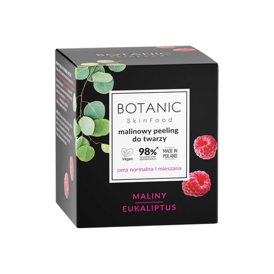 Botanic, Skinfood, Peeling do twarzy maliny eukaliptus, 50 ml Botanic