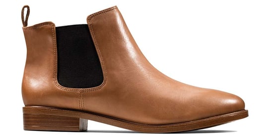 Botki Clarks Taylor Shine brązowe skórzane 39,5 Clarks