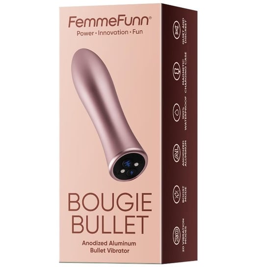 Bougie Bullet, Wibrator typu "bullet", różowy FemmeFunn