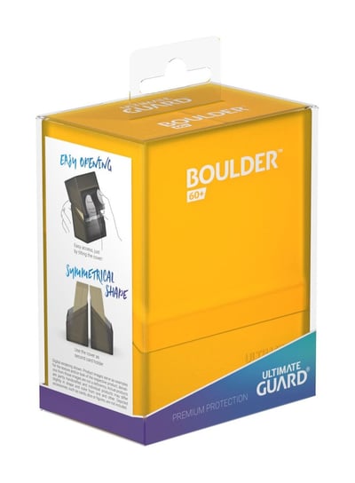 Boulder Deck Case 60+ Standard Size Amber Ultimate Guard Ultimate Guard