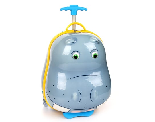 Bouncie, walizka z plecakiem 3D 2w1 Hipopotam Bouncie