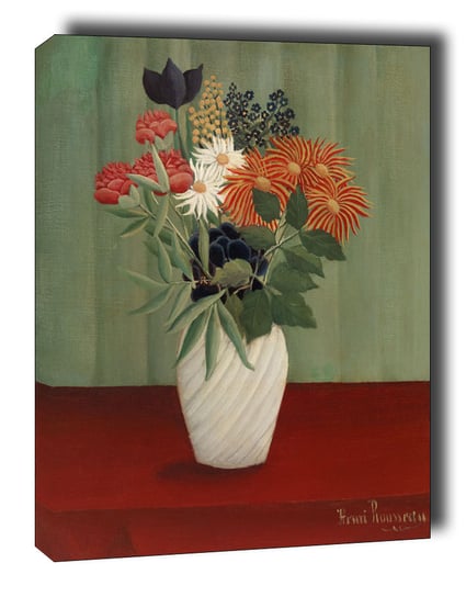 Bouquet of Flowers with China Asters and Tokyos - obraz na płótnie 20x30 cm Galeria Plakatu