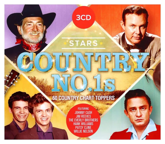 Box: Stars Country No.1 - 60 Country Chart Toppers Nelson Willie, Cash Johnny, Marty Robbins, Jim Reeves, Cline Patsy, The Everly Brothers, Jackson Wanda, Williams Hank