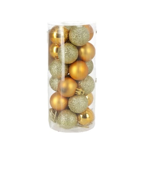 Bożonarodzeniowy zestaw bombek 3cm (24szt.) - złoty Hedo
