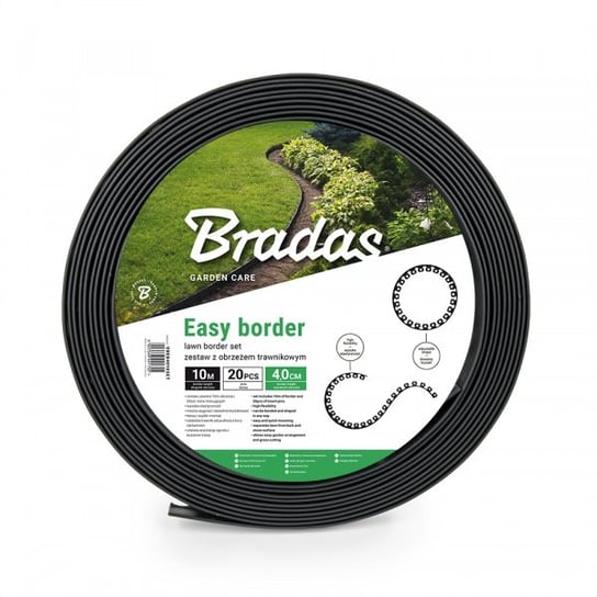 Bradas Zestaw z obrzeżem trawnika EASY BORDER 4cm BRADAS