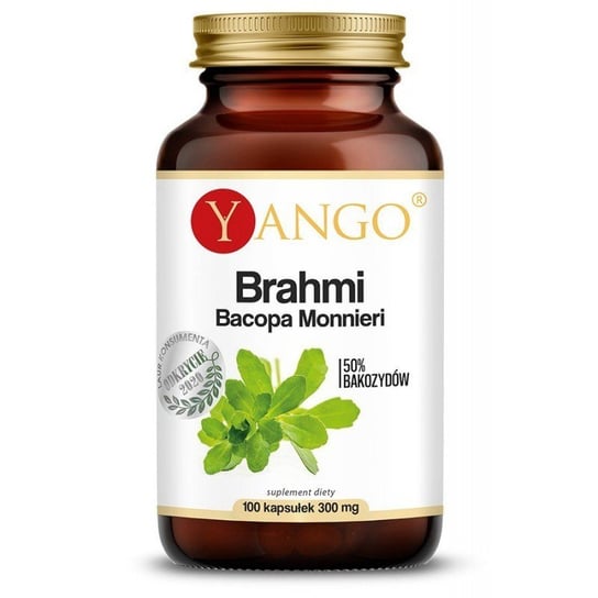 Brahmi - Bacopa Monnieri - ekstrakt 50% bakozydĂłw, Suplement diety, 100 kapsuĹ‚ek, Yango Yango