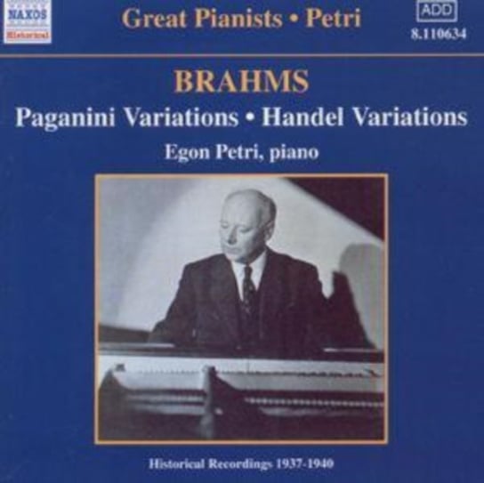 Brahms: Paganini Variations / Handel Variations Petri Egon