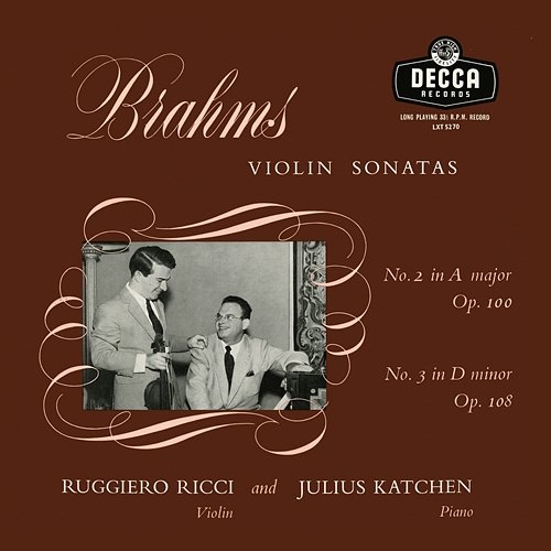 Brahms: Violin Sonata No. 2; Violin Sonata No. 3 Ruggiero Ricci, Julius Katchen