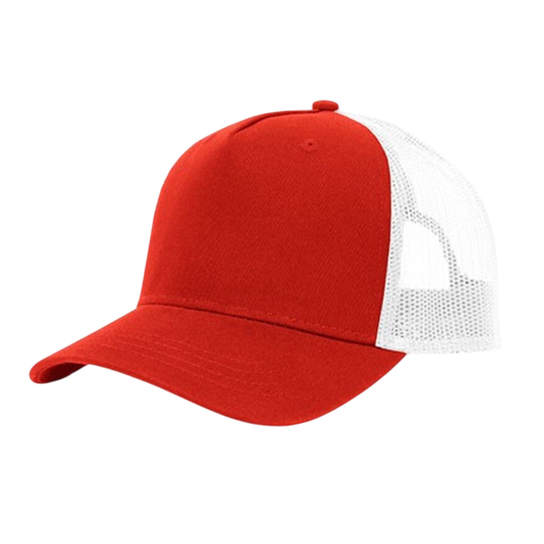 Brain Waves Recycled 5 Panel Trucker Cap (OS / Czerwony) Brain Waves