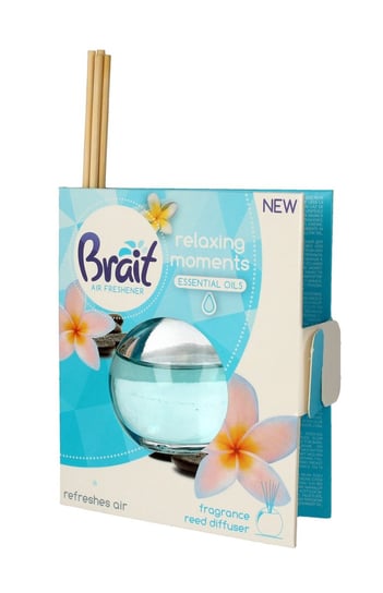 Brait Air Freshener Patyczki odświeżające + Płyn Relaxing Moments 1op.(4 szt.+40ml) Brait