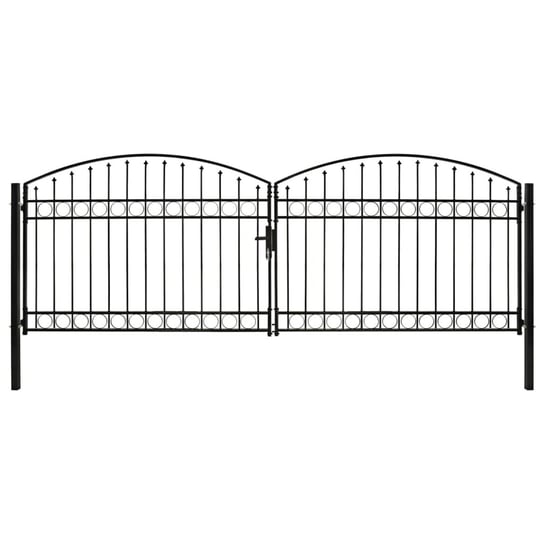 Brama ogrodowa stalowa 400x125cm czarna / AAALOE Inna marka