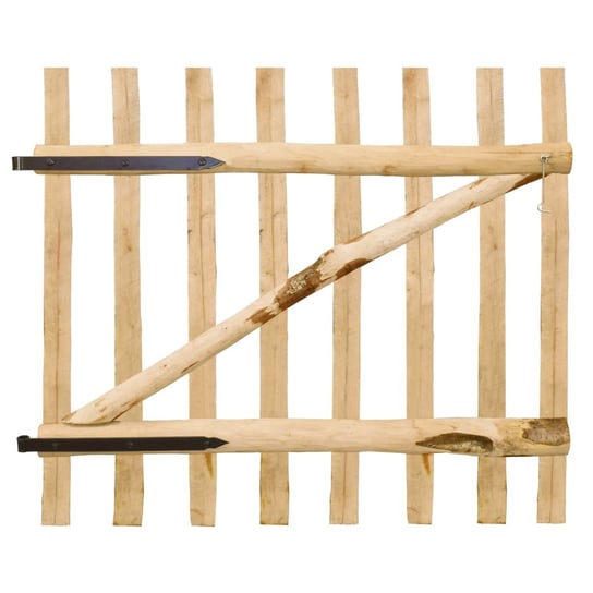 Brama ogrodowa z drewna leszczynowego - 100x90 cm, / AAALOE Inna marka