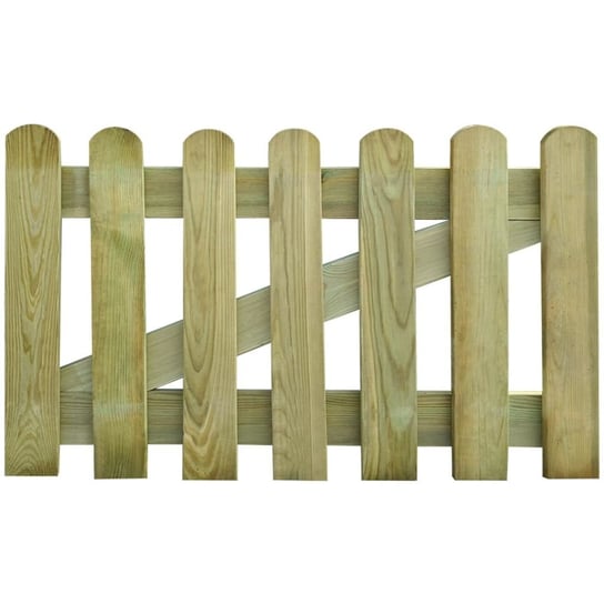 Brama ogrodzeniowa PERVOI, drewniana, 100x60cm vidaXL
