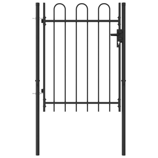 Brama ogrodzeniowa stalowa czarna 100x170 cm, z łu / AAALOE Inna marka