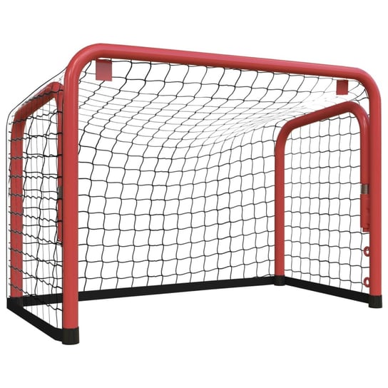 Bramka do hokeja, czerwono-czarna, 68x32x47 cm vidaXL