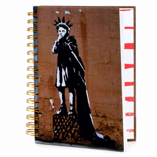 Brandalised - Banksy’s Graffiti, Kołonotatnik, A5, Liberty girl, 120 kartek Empik