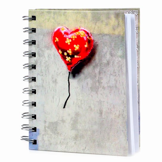 Brandalised - Banksy’s Graffiti, Notatnik, A6, Bandaged heart, 60 kartek Empik
