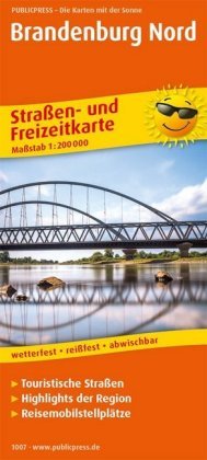 Brandenburg Nord Straßen- und Freizeitkarte 1 : 200 000 Publicpress, Publicpress Publikationsgesellschaft Mbh