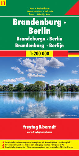 Brandenburgia Niemcy. Część 11. Mapa 1:200 000 Freytag & Berndt