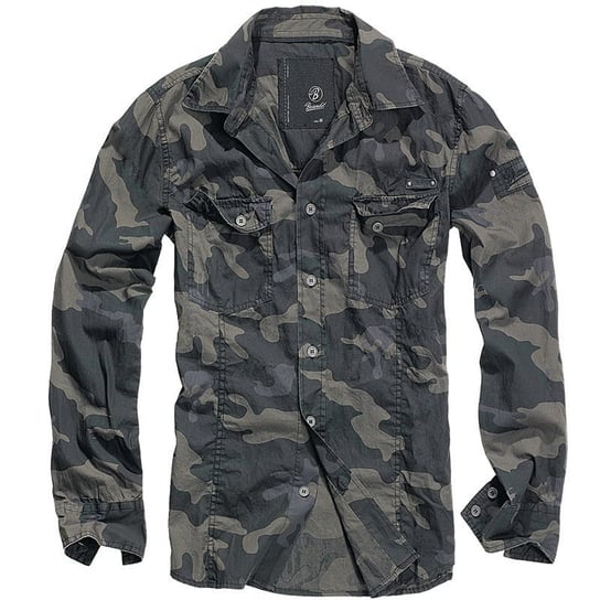 Brandit Koszula z Długim Rękawem Slim Fit Dark Camo - L Brandit