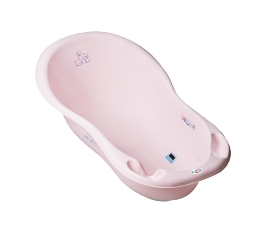 BranQ - Wanienka dla niemowląt - termometr odpływ - różowa - 102 cm BRANQ