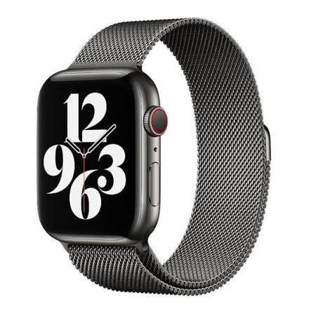 Bransoleta Milanese Loop Apple Watch 1/ 2/ 3/ 4/ 5/ 6/ 7 Series 42/ 44/ 45 mm  MYAQ2ZM/A - grafitowa (Graphite) Apple