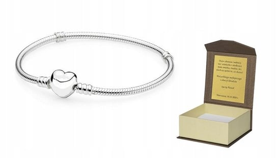 Bransoletka 17 cm do Pandora Charms 925 SERCE B54 GLOBAL SILVER