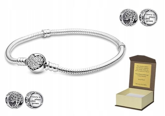 Bransoletka 19 cm do Pandora + Charms F B119 GLOBAL SILVER