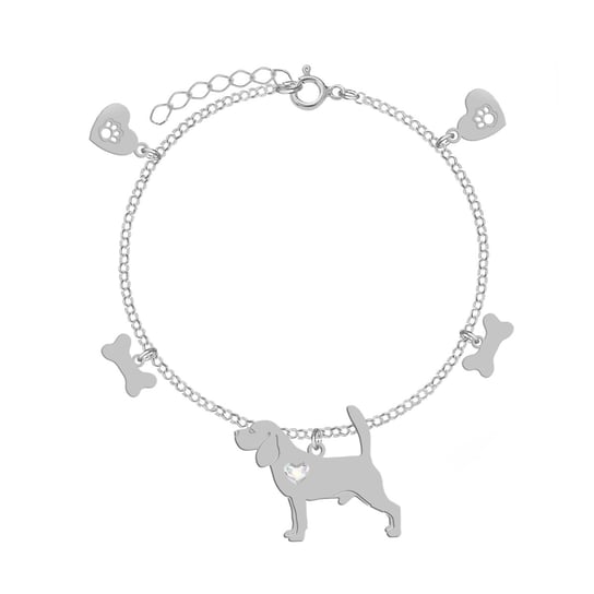 Bransoletka Beagle serce GRAWER - MEJK Jewellery Radziszewska