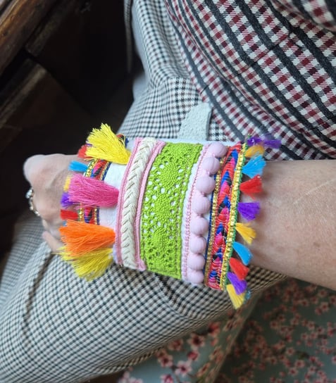 bransoletka boho ze skóry handmade RudaKlara