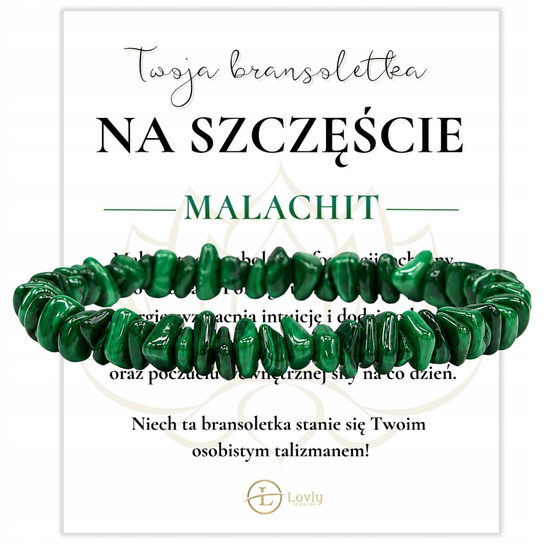 Bransoletka G - Malachit sieczka LW Lovly