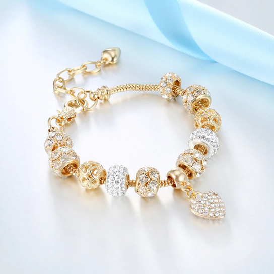 Bransoletka Heart Cascade Gold Orvella