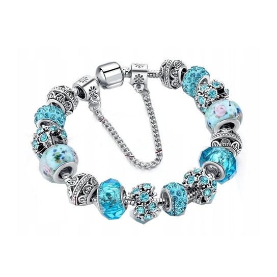 Bransoletka Modułowa Charms Beads Błękitna 18 cm Sfera Damska