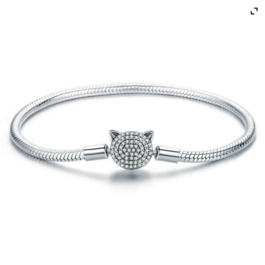 Bransoletka Modułowa Pandora Srebro 925 Charms Kotek 19 Cm Sfera Damska