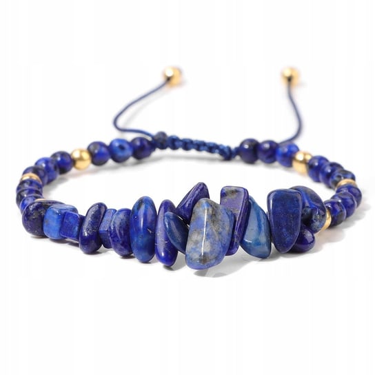 Bransoletka Pleciona Kamień Naturalny Lapis Lazuli Korale 5-8 mm Regulacja Ann Eivor