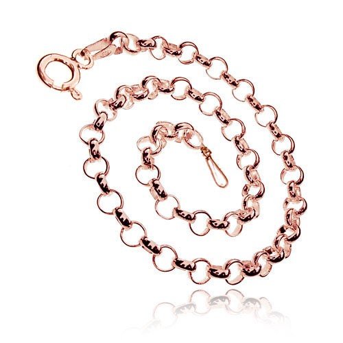 Bransoletka srebrna próba 925 R000 - 18 CM pozłacane różowym złotem 925.pl