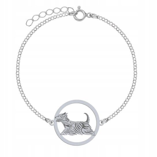Bransoletka Srebrna z psem Australian Silky Terrier 925 Prezent GRAWER Mejk Jewellery