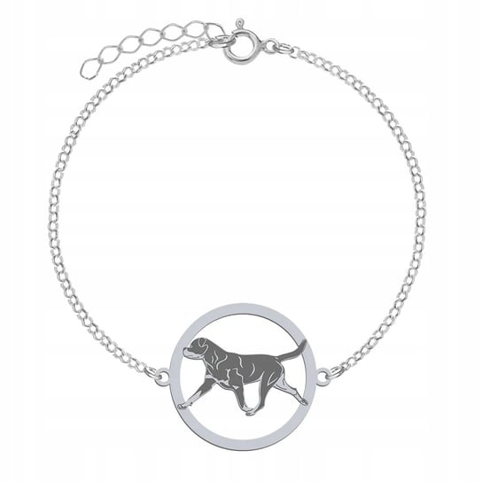 Bransoletka Srebrna z psem Rottweiler 925 Biżuteria Prezent GRAWER GRATIS Mejk Jewellery