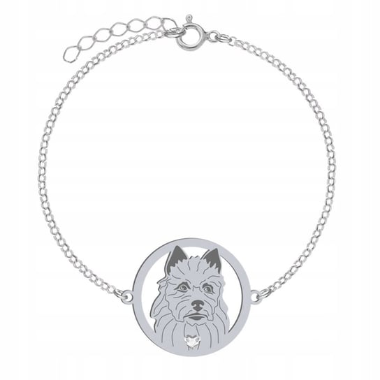 Bransoletka Srebrna z psem Terier Australijski 925 Łańcuszek GRAWER GRATIS Mejk Jewellery