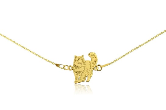 Bransoletka z kotem ragdoll złotym na łańcuszku DeLaKinia