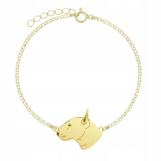 Bransoletka Złota z psem English Bullterrier 925 Prezent DEDYKACJA GRATIS Mejk Jewellery