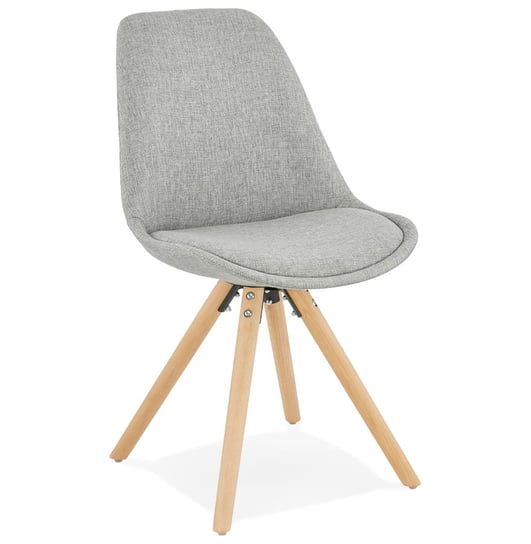 BRASA krzesło tkanina k. szary, nogi natural Kokoon Design