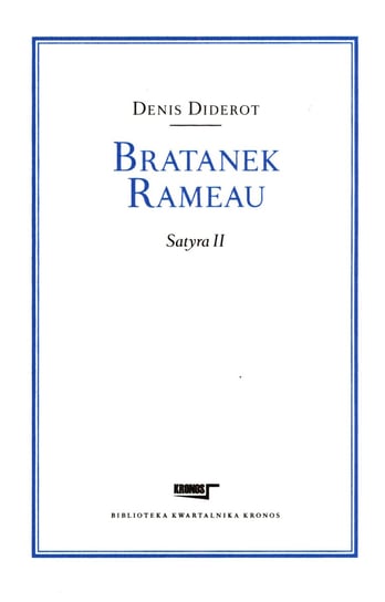 Bratanek Rameau Satyra II Diderot Denis