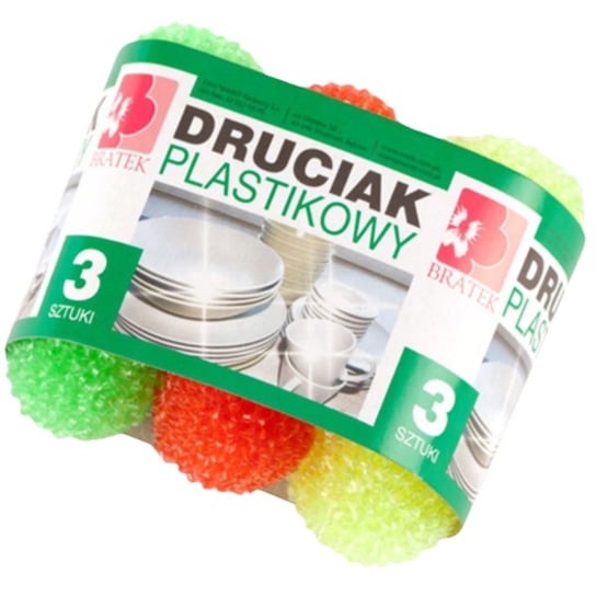 Bratek Druciak Czyścik Zmywak Plastikowy 3Szt Bratek Świątniki