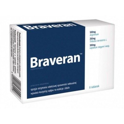 Braveran, suplement diety, 8 tabletek Braveran