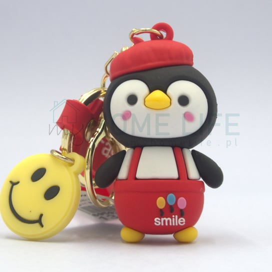 Breloczek Brelok Silikonowy Pingwin Smile #1 Czerwony myHomelife