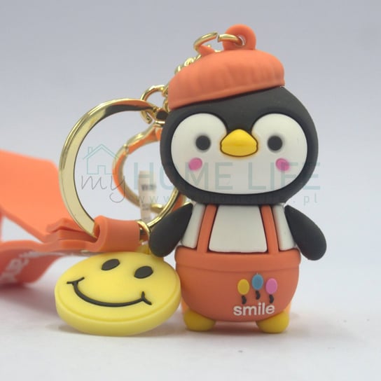 Breloczek Brelok Silikonowy Pingwin Smile #4 Pomarańczowy myHomelife