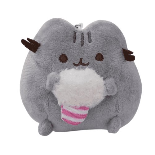 Breloczek Pluszowy Typu Kotek Pusheen Mini Maskotka Szara Inna marka