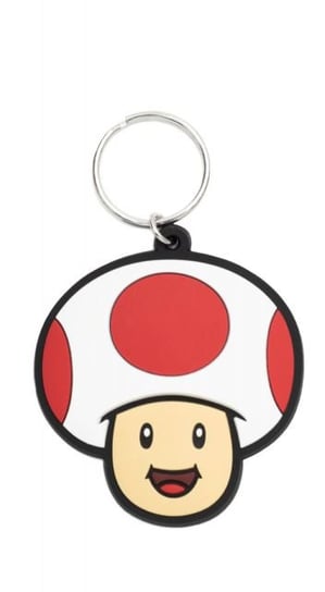 Brelok do kluczy Super Mario Toad gumowa zawieszka na prezent dla graczy Super Mario Bros