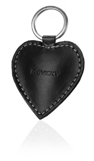 Brelok do kluczy w kształcie serca ze skóry naturalnej — Rovicky Rovicky